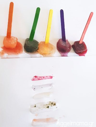 Βρώσιμα παγάκια με φρούτα και λαχανικά!