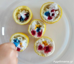 Πείραμα ηφαιστείου με λεμόνια !