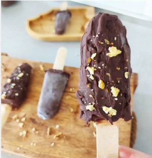 Vegan παγωτά σοκολάτα χωρίς ζάχαρη!