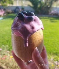 Παγωτό μύρτιλα με 2 υλικά !